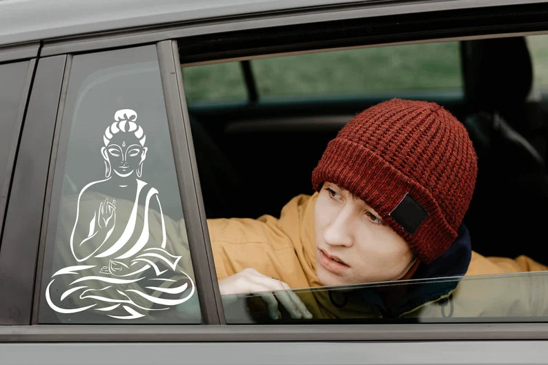 Buddha Decal Car Rear Window | Die Cut Vinyl Decal