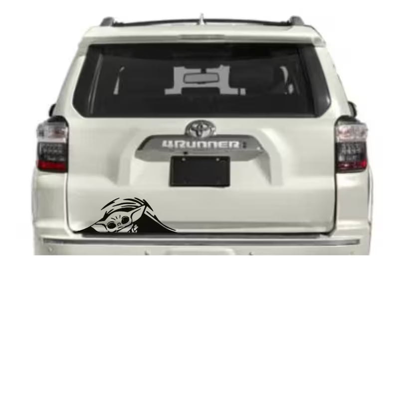 Peeking Baby Yoda Trunk Window Die Cut Decal  | Die Cut Vinyl Decal