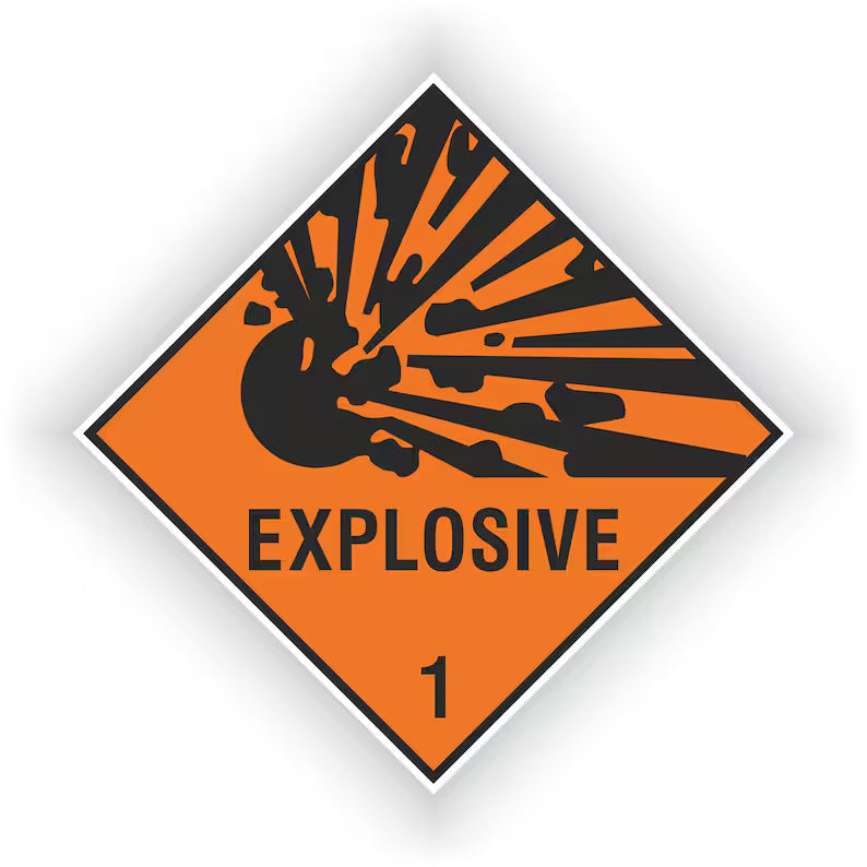 Explosive Warning Decal | Die Cut Vinyl Decal