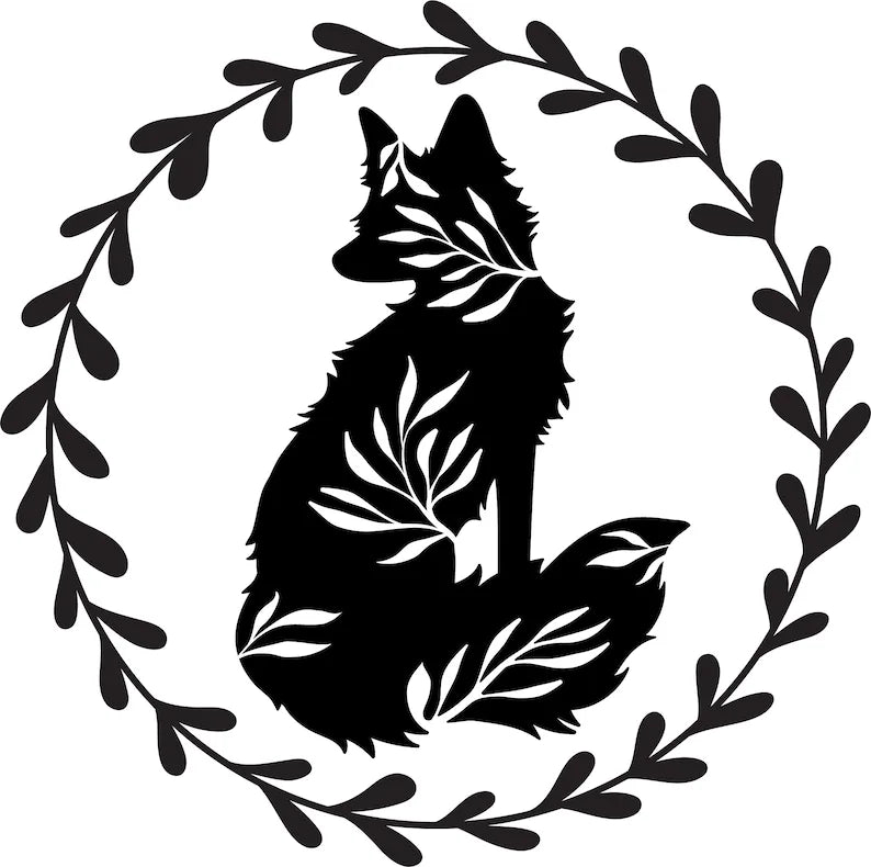 Fox laurel permanent adhesive vinyl decal for vehicle Die Cut Vinyl Decal