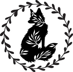 Fox laurel permanent adhesive vinyl decal for vehicle Die Cut Vinyl Decal