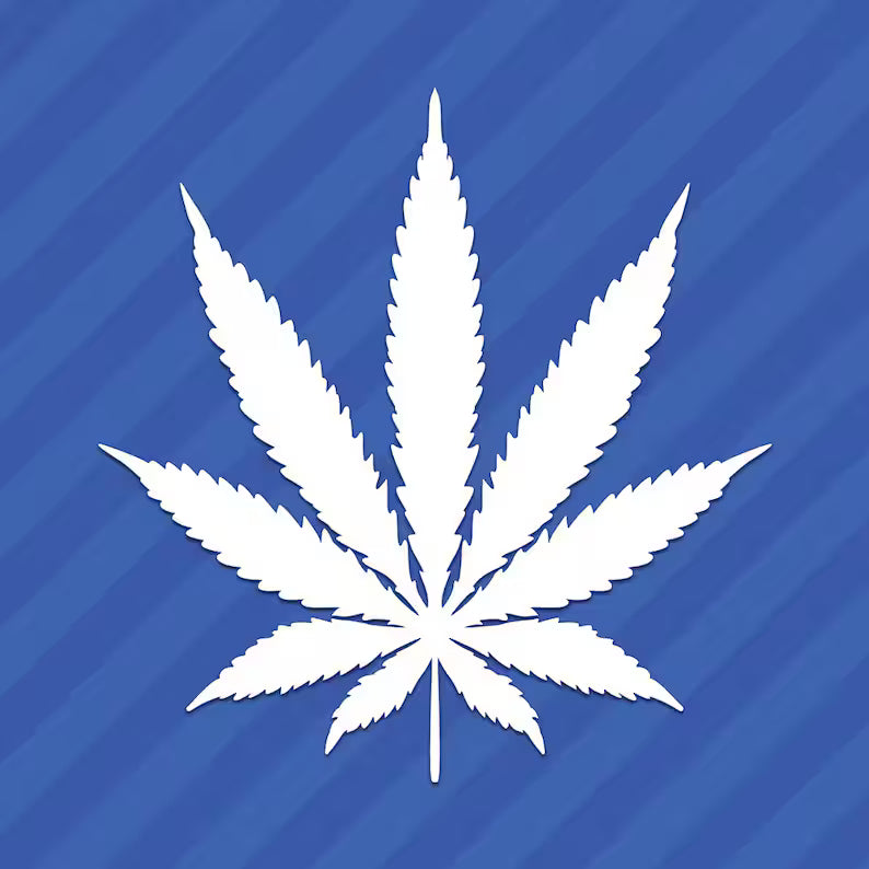 Pot Leaf Vinyl Decal  | Die Cut Vinyl Decal