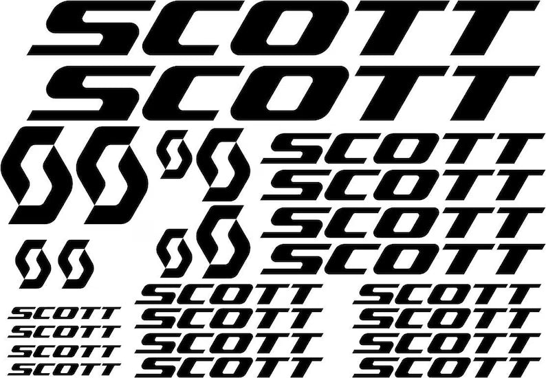 Scott decals for bicycle frame road bike mtb bmx - Die Cut Vinyl Decal