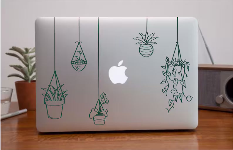 Hanging Plant Decals | Die Cut Vinyl Decal