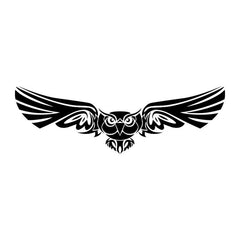 Owl Head Motif White Window Sticker for Cars and Motorcycles Die Cut Vinyl Decal