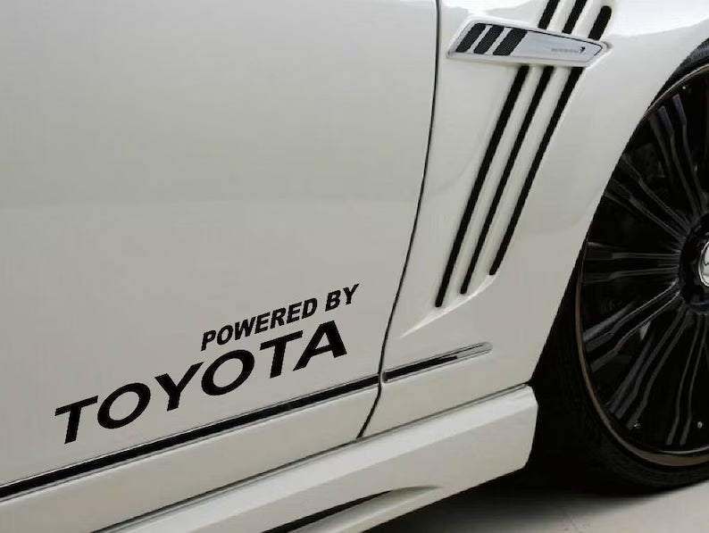 Powered by Toyota Decals | Die Cut Vinyl Decal