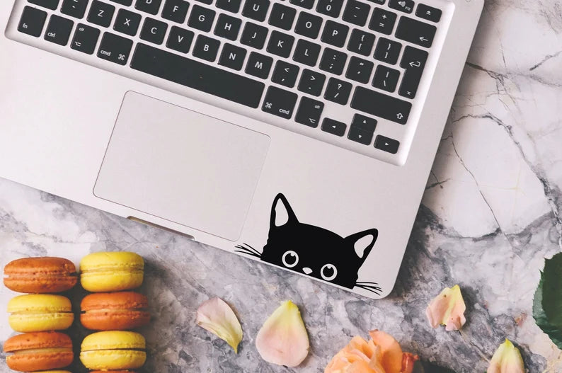 Peeking Cat Vinyl Decal for laptop, car, MacBook | Die Cut Vinyl Decal