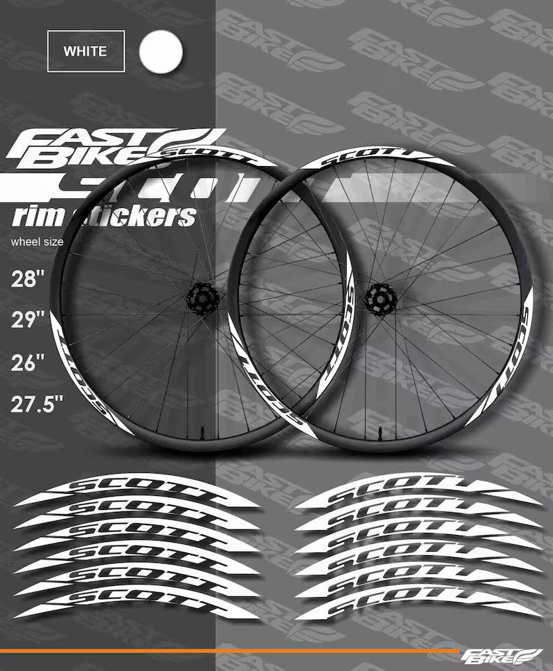 Scott Bike Rim Decal  | Die Cut Vinyl Decal