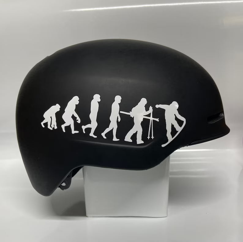 White Snowboarding evolution | Die Cut Vinyl Decal