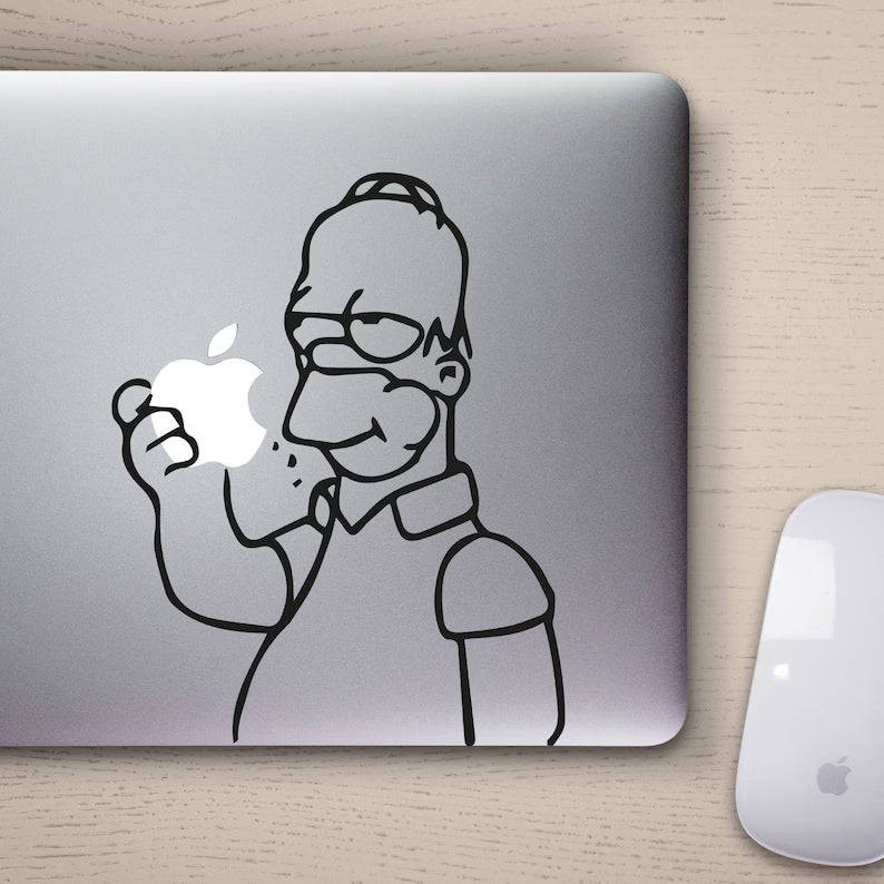 Homer Macbook Decal - Die Cut Vinyl Decal