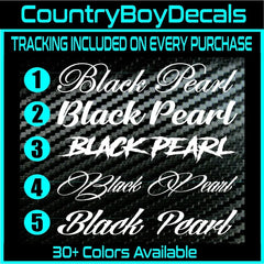 BLACK PEARL Vinyl Decal - Die Cut Vinyl Decal