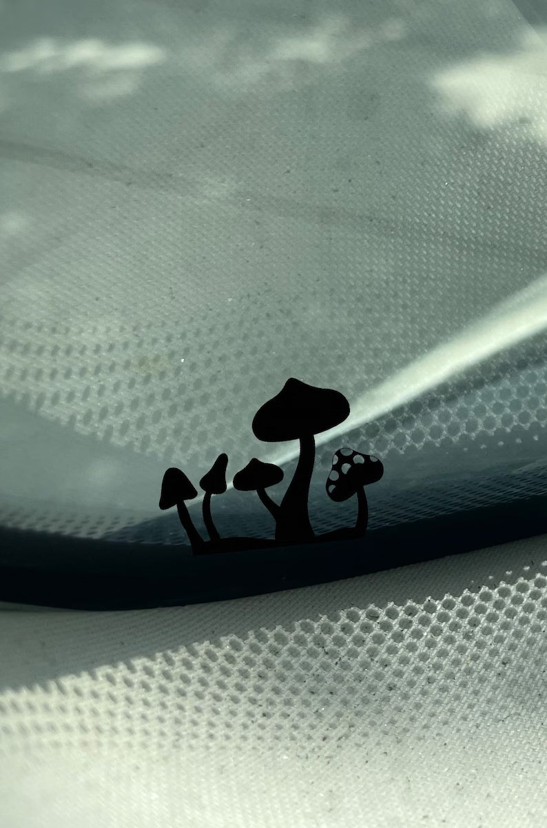 Whimsical Mushroom Car Decal | Die Cut Vinyl Decal