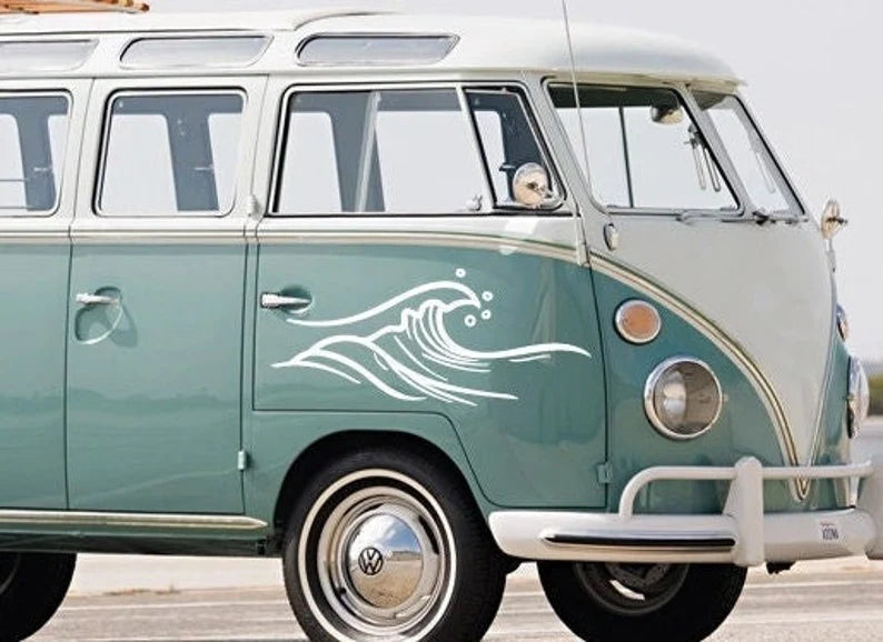 Ocean Wave Car Decal, Surf Car Decal, Sea Stickers Die Cut Vinyl Decal