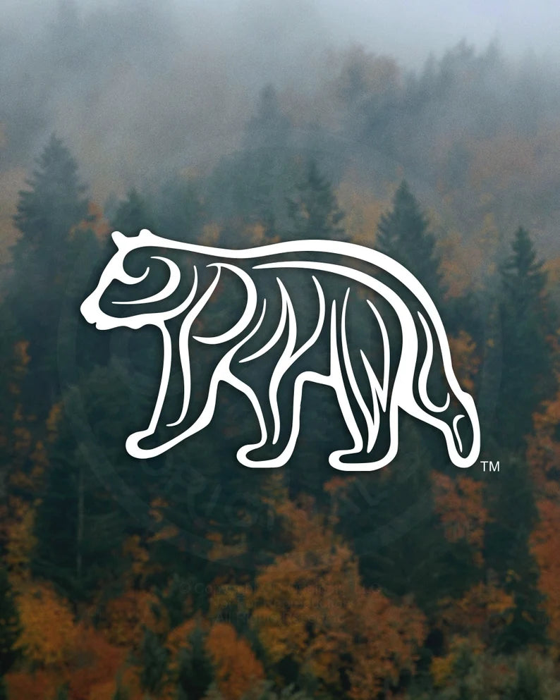 PNW Black Bear Vinyl Decal | Die Cut Vinyl Decal