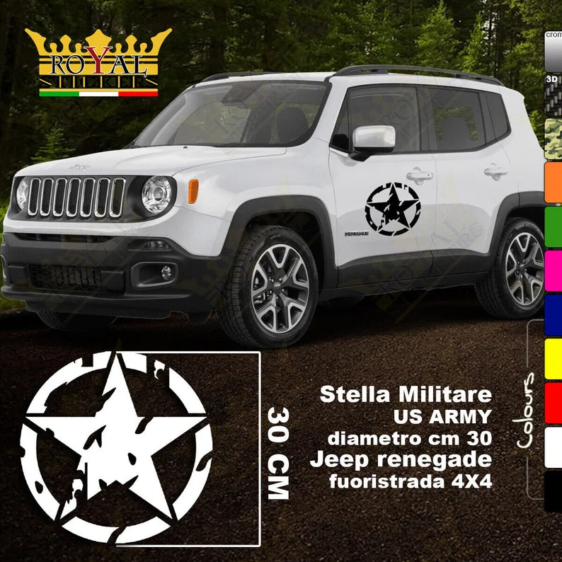 off-road military star sticker US ARMY off-road 4x4 camouflage door Die Cut Vinyl Decal