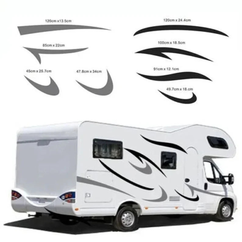 No.763 Universal fitting motorhome caravan graphics decals | Die Cut Vinyl Decal