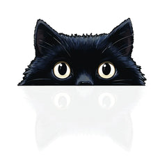 Funny Black cat Decal | Die Cut Vinyl Decal