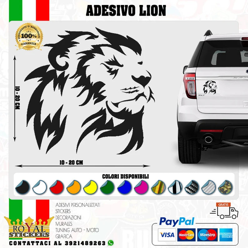 sticker lion car motorcycle scooter helmet car tuning lion decal various objects Die Cut Vinyl Decal