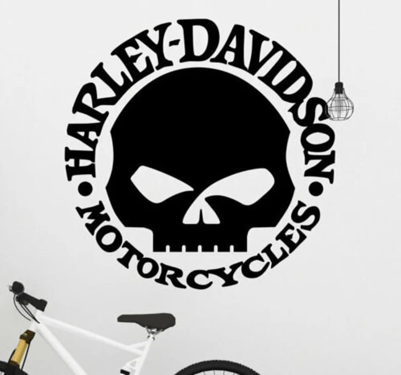 Harley Davidson 12x12 spaced vinyl car motorcycle sticker Die Cut Vinyl Decal