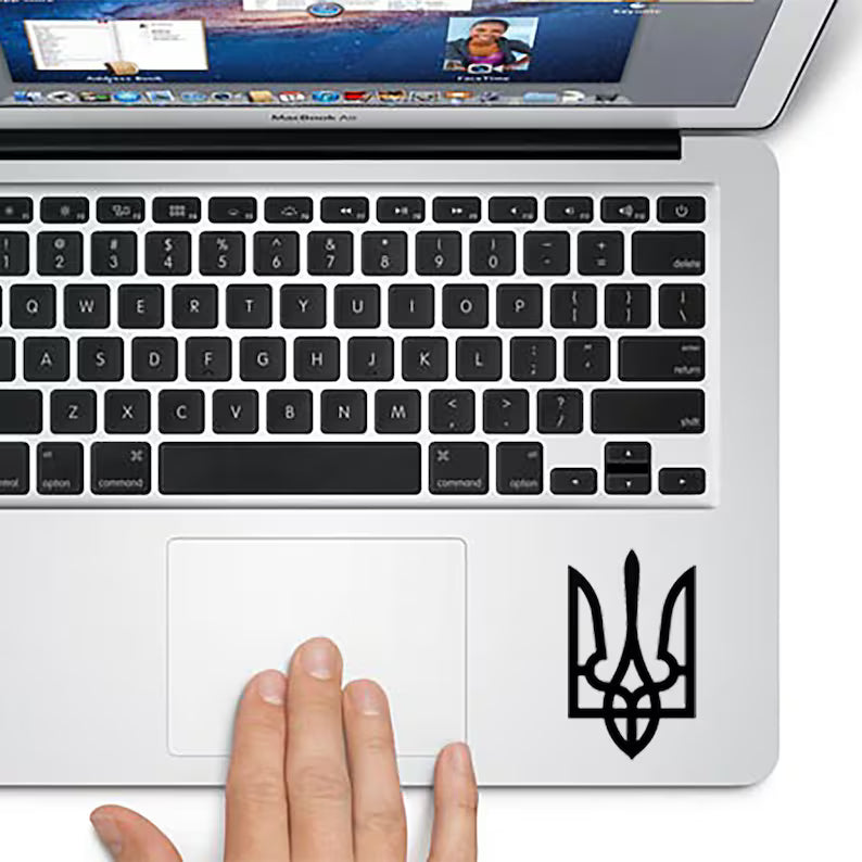 Ukrainian Tryzub Decal Bumper - Die Cut Vinyl Decal