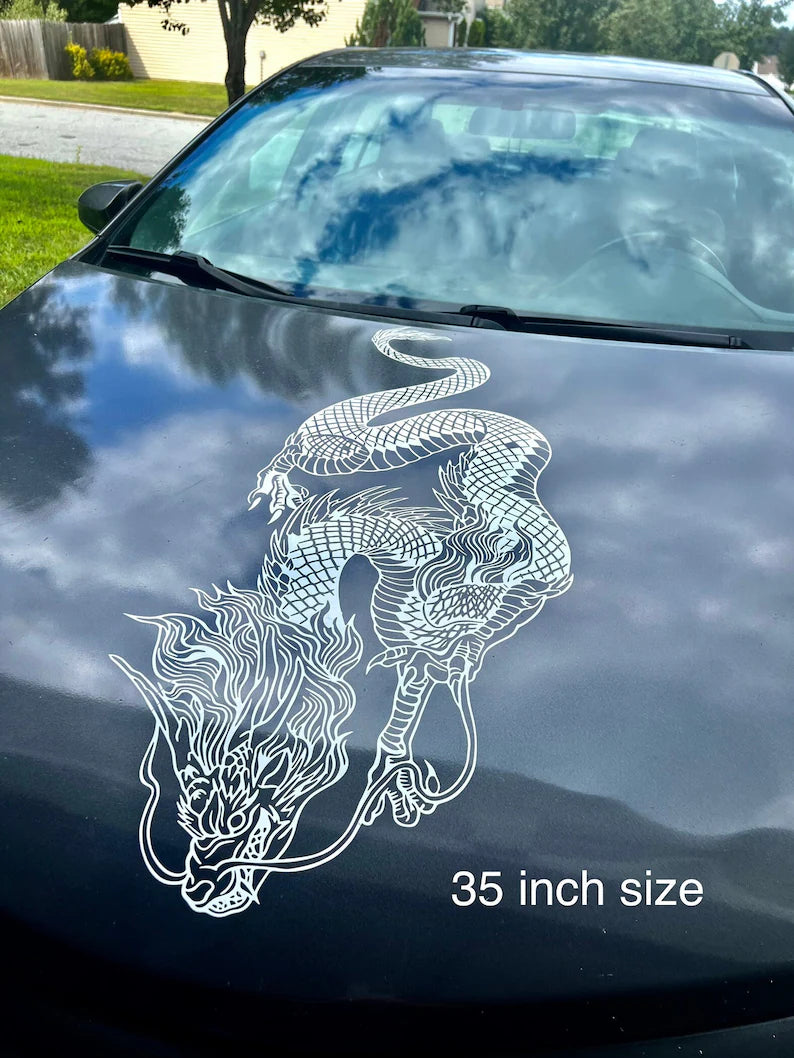 Dragon Decal Large Graphic for Trucks | Cars | Walls | SVG | SUV | Removable | Christmas Gift | Gifts for Him | Gifts for Her | Die Cut Vinyl Decal