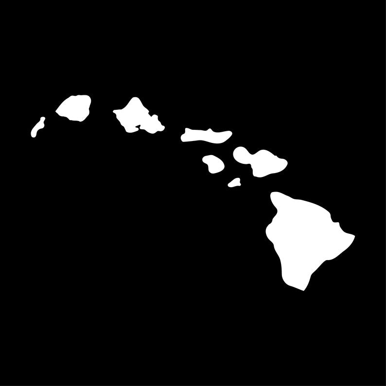 Hawaiian Islands Vinyl Decal | Die Cut Vinyl Decal