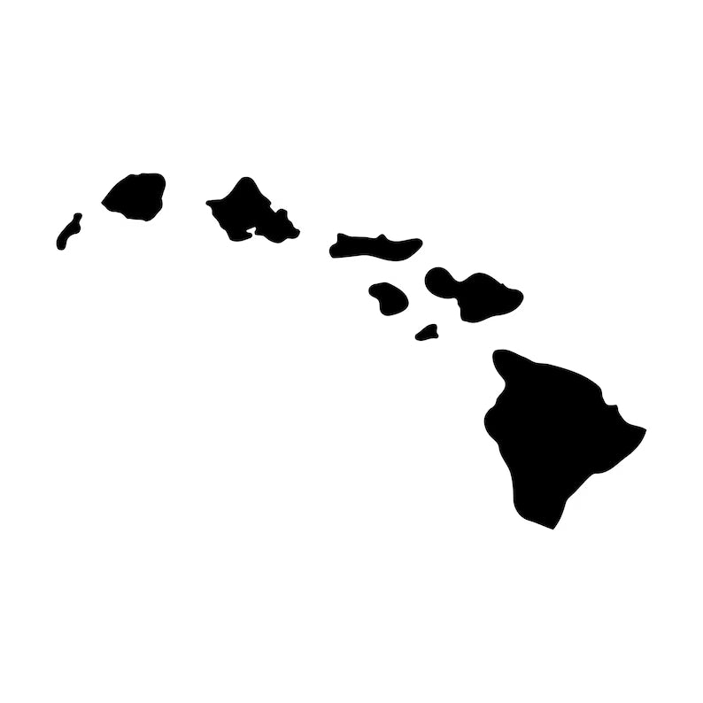Hawaiian Islands Vinyl Decal | Die Cut Vinyl Decal