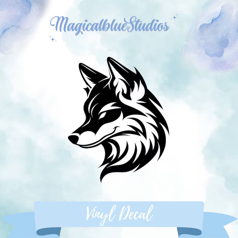 Fox Vinyl Car Decal: Weather-Resistant Auto Decor Die Cut Vinyl Decal