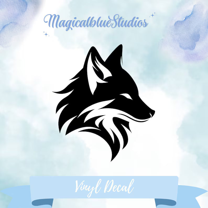 Fox Head Vinyl Decal: Durable Animal Car Die Cut Vinyl Decal