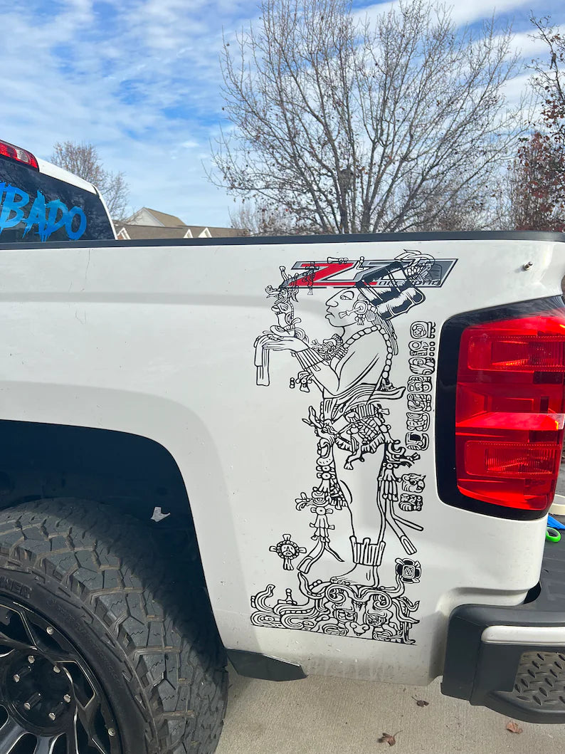 Mayan Decal Large Graphic for Trucks | Cars | Walls | SVG | SUV | Removable | Christmas Gift | Gifts for Him | Gifts for Her | Die Cut Vinyl Decal