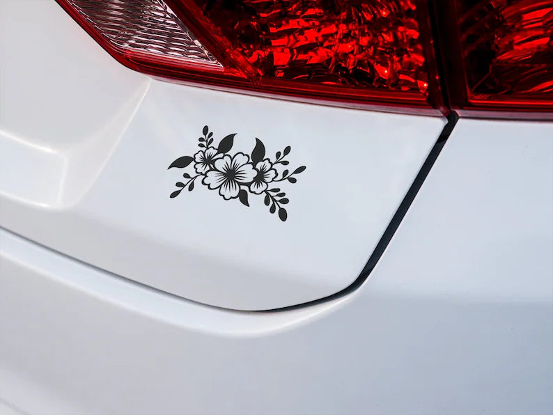 Floral Vinyl Decal - Die Cut Vinyl Decal
