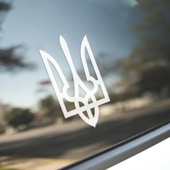 Ukrainian Tryzub Decal Bumper - Die Cut Vinyl Decal