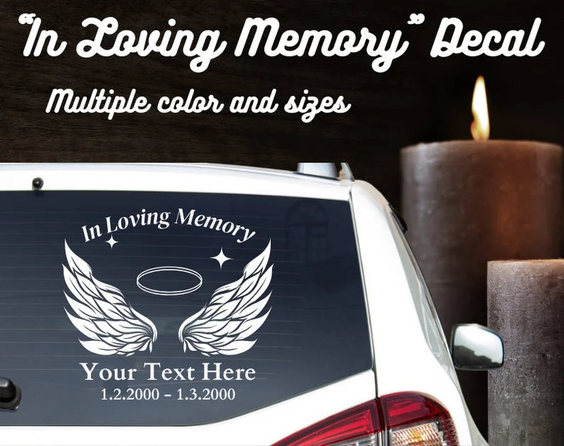 In Loving Memory Decal - Die Cut Vinyl Decal