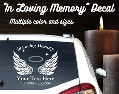In Loving Memory Decal - Die Cut Vinyl Decal