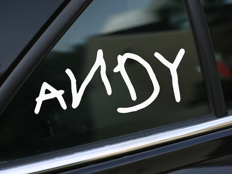 Andy Decal, Toy story decal, Car Decal, wall decal, laptop stickers, Vinyl Decal | Die Cut Vinyl Decal