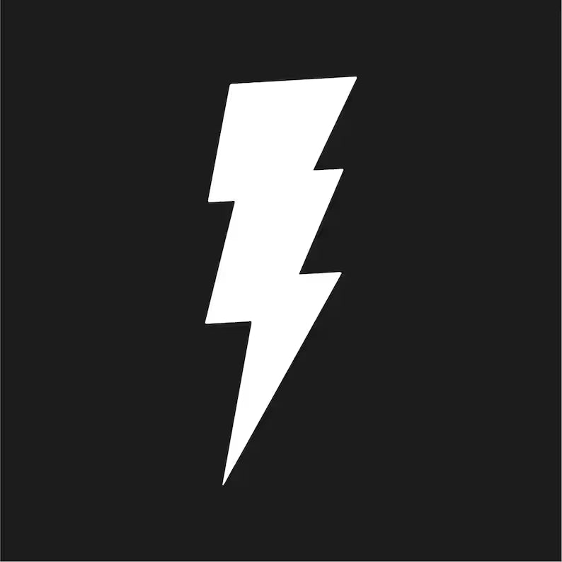 Lightning Bolt Vinyl Decal Window Electric Shock symbol | Die Cut Vinyl Decal
