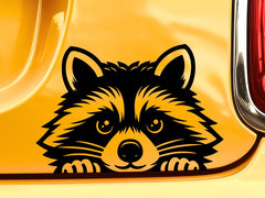 Raccoon Decal Peeking Car Decals for Tumbler Raccoon Laptop Decal Die Cut Vinyl Decal