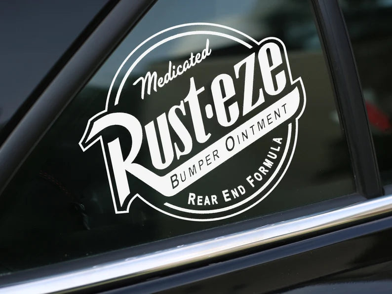 Rusteze Decal, Cars decal, Mater, Car Decal, Wall Decal, Laptop Decal, Vinyl Decals, Vinyl Decal - Die Cut Vinyl Decal