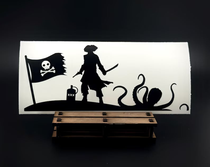 Pirate & Kraken Vinyl Decal | Die Cut Vinyl Decal