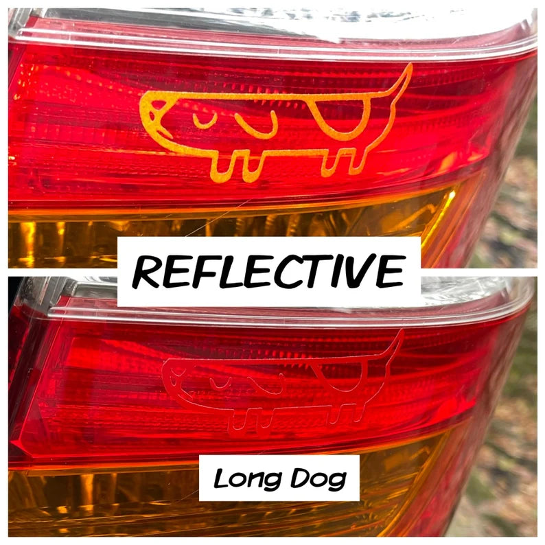 REFLECTIVE Dog Decal | Die Cut Vinyl Decal