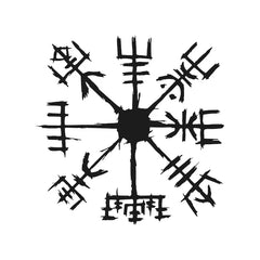 Distressed Viking compass Symbol vinyl decal - Die Cut Vinyl Decal