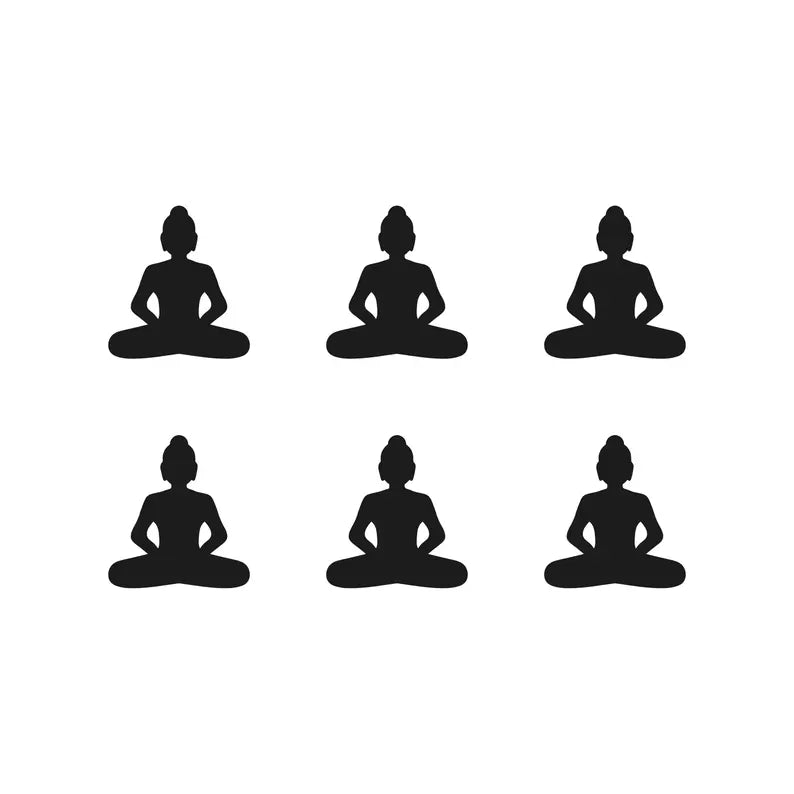6 Buddha Vinyl Decals Die Cut Vinyl Decal