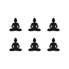 6 Buddha Vinyl Decals Die Cut Vinyl Decal