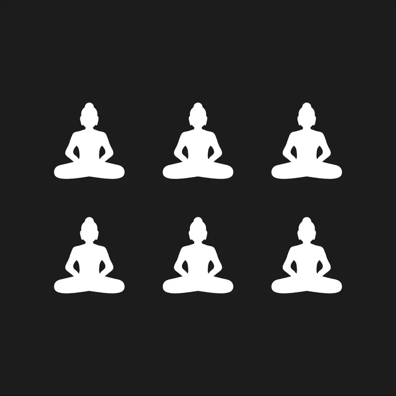 6 Buddha Vinyl Decals Die Cut Vinyl Decal