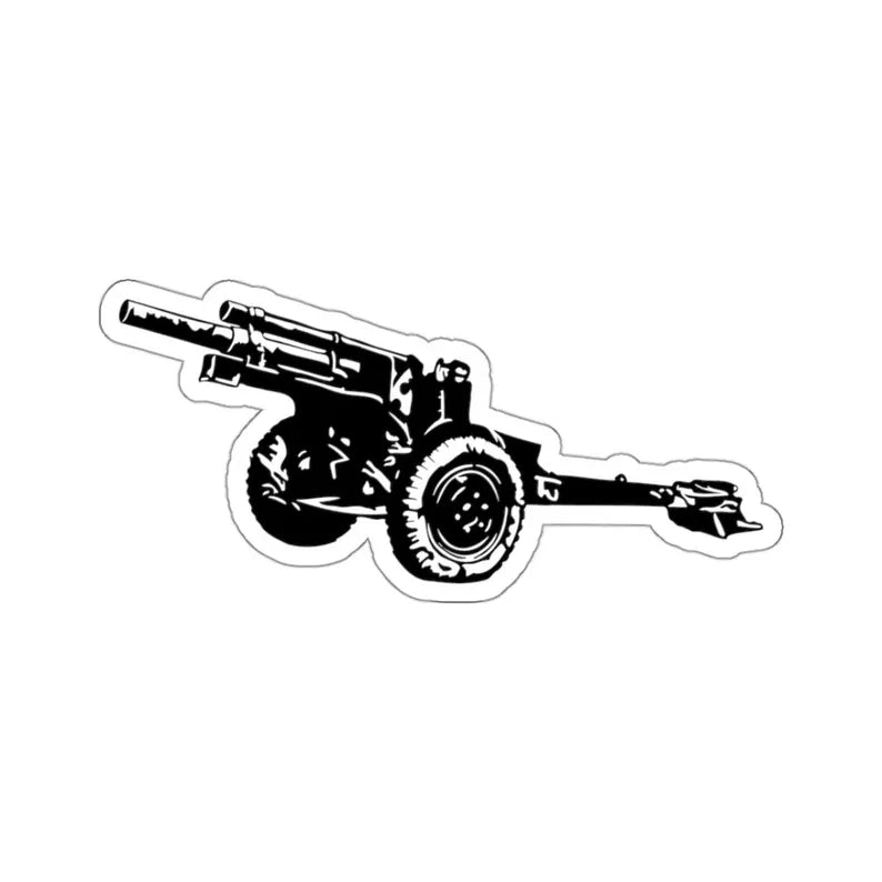 105mm Howitzer Sticker, Glossy Military Vehicle Decal Die Cut Vinyl Decal