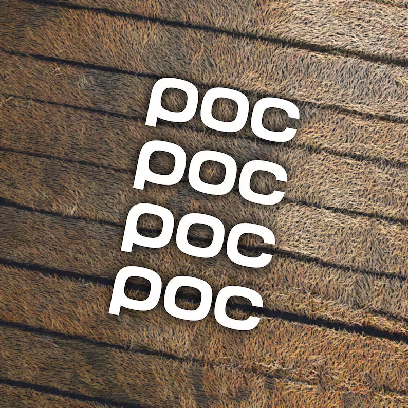POC ski decals 60mm die cut vinyl decal | Die Cut Vinyl Decal