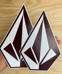 Volcom Stone 2 Stickers Set XL Skate Surf Snowboard Decal | Die Cut Vinyl Decal