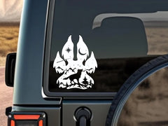 Mountain Paw Vinyl Decal - Wolf Paw Car Decal Die Cut Vinyl Decal