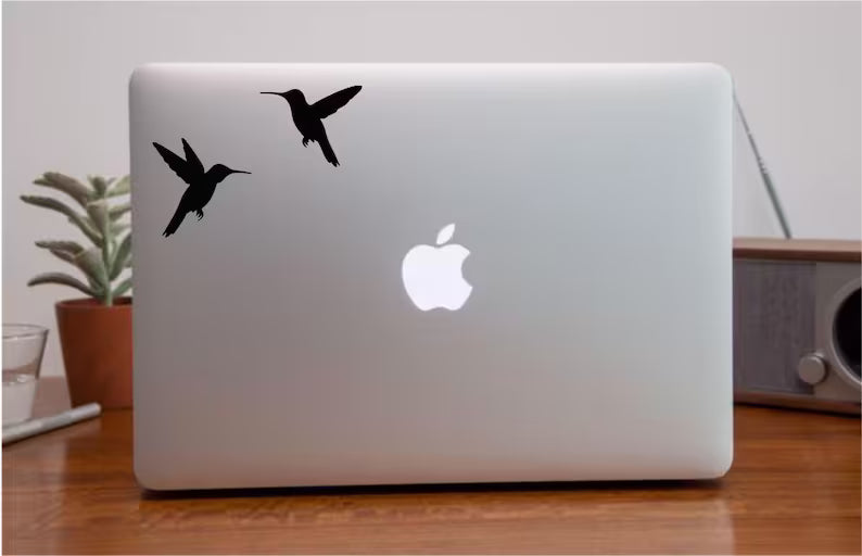 2 Hummingbird Decals for laptop/tablet | Vinyl Decal | Die Cut Vinyl Decal