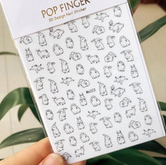 Bunny Easter Nail Art - Die Cut Vinyl Decal